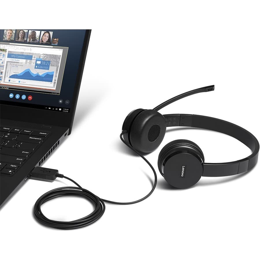 LENOVO TOP SELLER OPTIONS AUDIO 100 STEREO USB HEADSET view 4