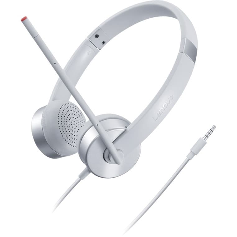 Grey analog headset for smartphone use with wired connectivity