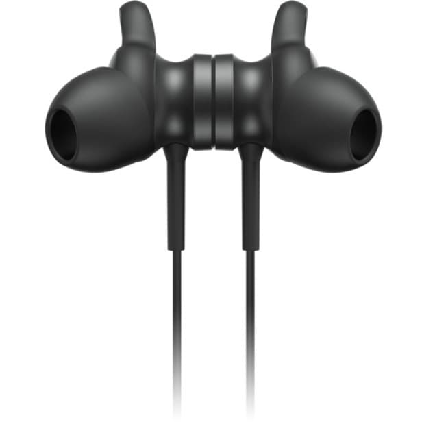 Lenovo 500 BT black in-ear wireless headphones with binaural earbuds and in-line microphone
