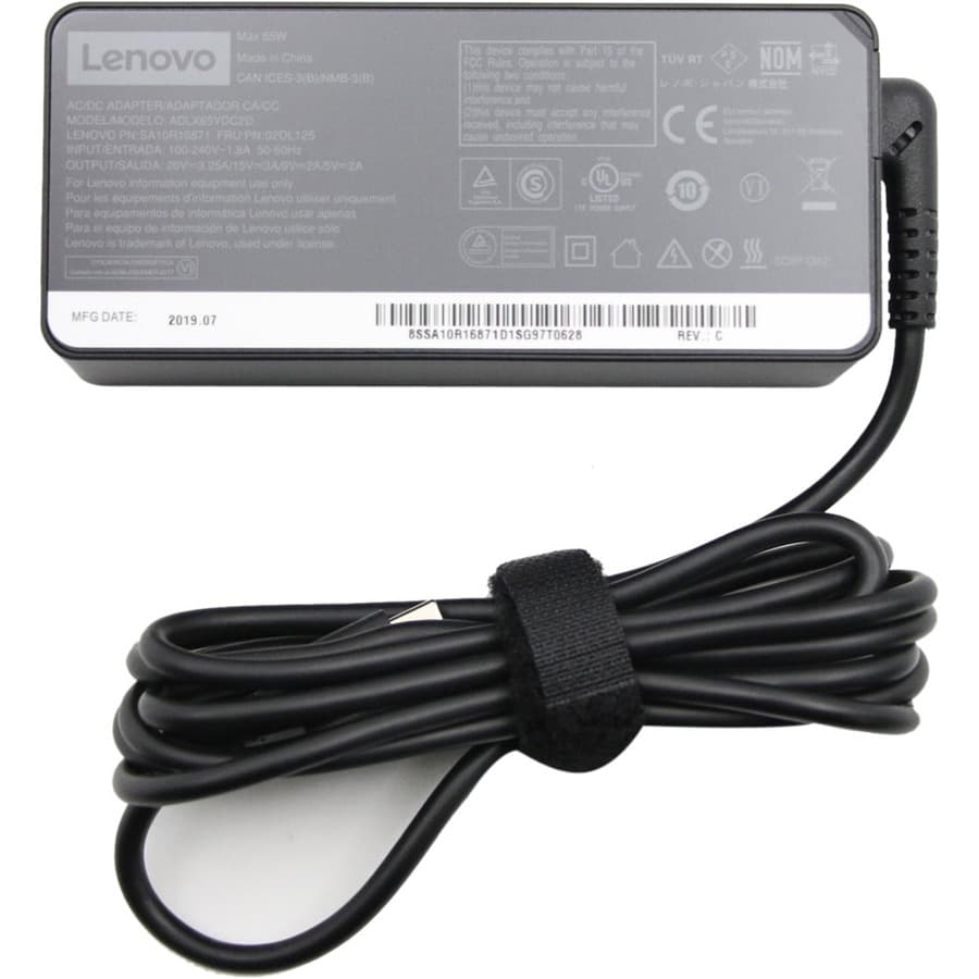 Lenovo 65 W USB-C AC adapter field replaceable unit for supported notebooks