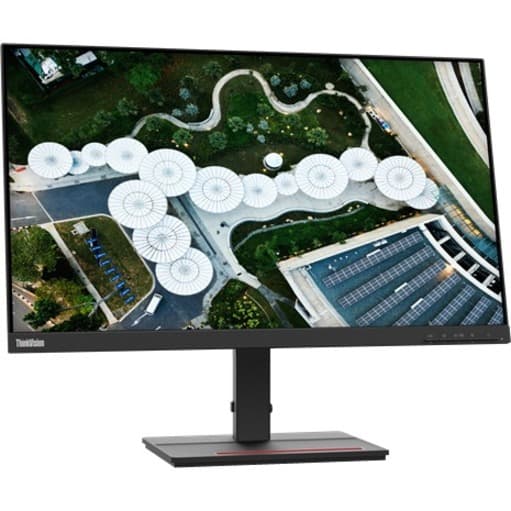 Lenovo ThinkVision S24e-20 23.8-inch LED monitor in Raven Black with slim business design