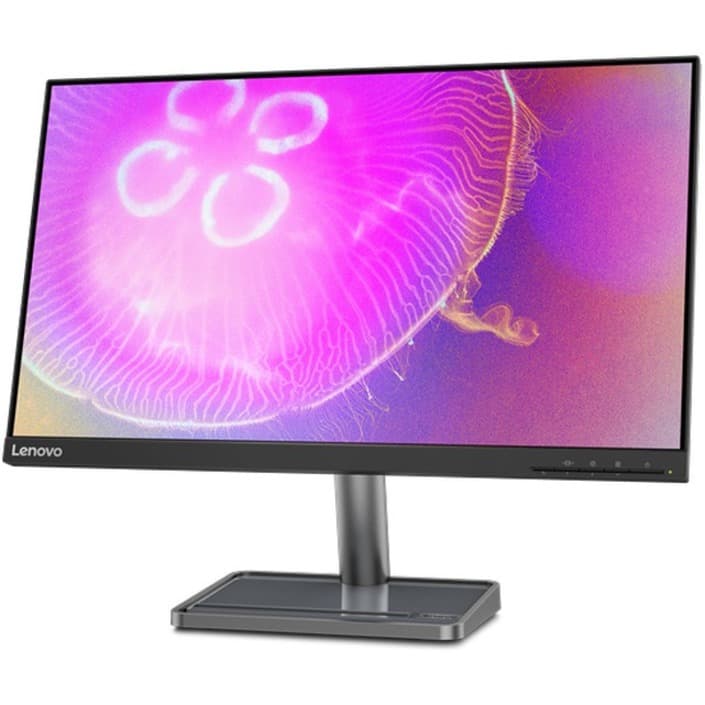Lenovo L24q-35 23.8-inch QHD IPS monitor with slim black bezel and metal stand