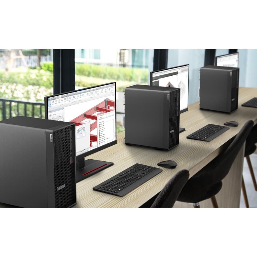 Lenovo ThinkStation P358 Tiny compact workstation with Intel Core i5, dual DisplayPort, and small footprint