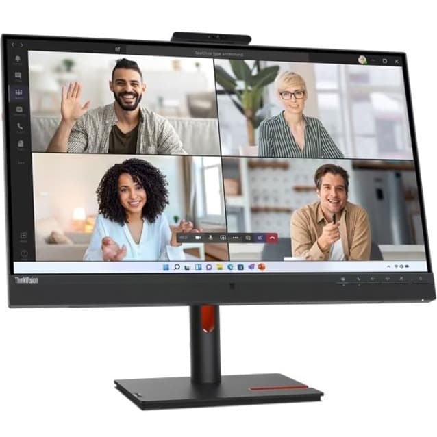Lenovo T27hv30 27-inch QHD IPS monitor with built-in webcam and speakers