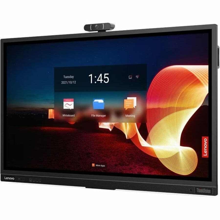 Lenovo ThinkVision T75 75 inch collaboration display with integrated camera for conference rooms