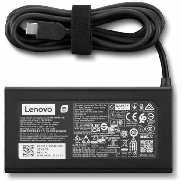 Lenovo 100 W USB-C AC adapter, model 4X21M37465, for enterprise charging