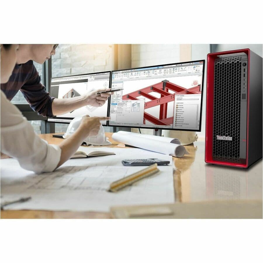 Lenovo ThinkStation P5 workstation with dual 16 GB memory and Windows 11 Pro for Workstations