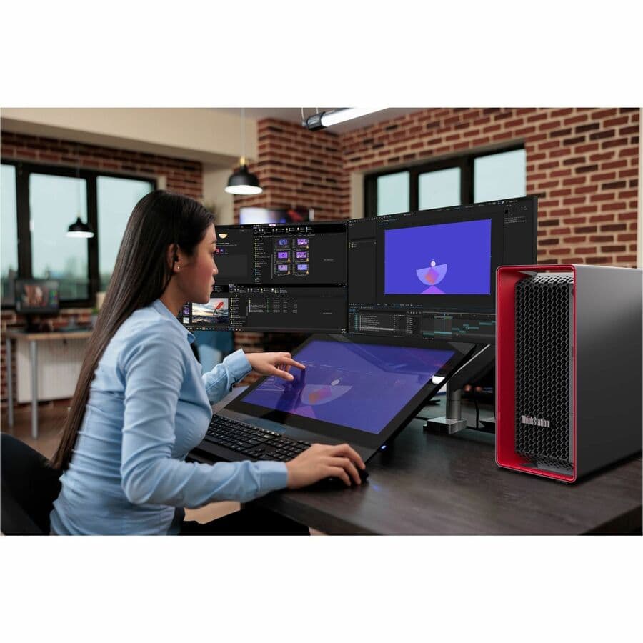 Lenovo ThinkStation P7 tower workstation with Windows 11 Pro and dual storage