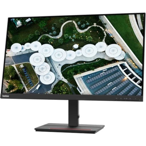 Lenovo ThinkVision S24e-20 23.8-inch LED monitor in Raven Black with slim business design