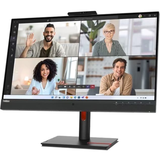 Lenovo T27hv30 27-inch QHD IPS monitor with built-in webcam and speakers