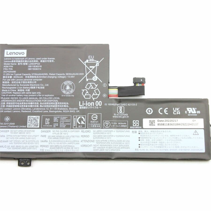 Lenovo 5B11B36314 rechargeable Chromebook battery replacement