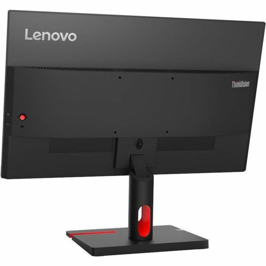 Lenovo corporate monitor with slim design and storm grey finish for office workspaces