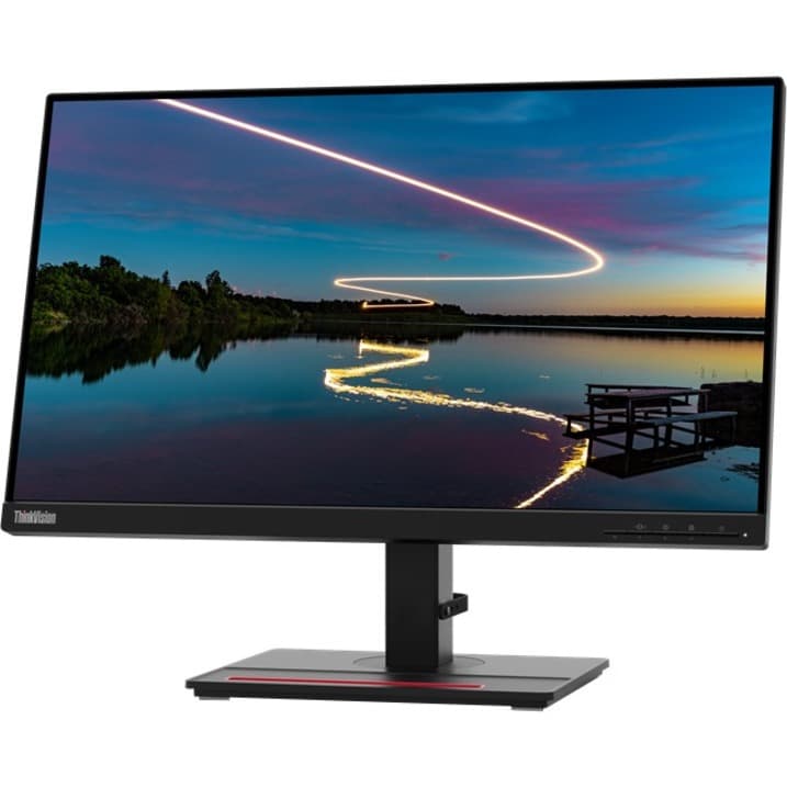 Lenovo T24m 20 23.8-inch Full HD monitor with USB-C, integrated webcam, and Ethernet