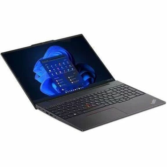 Lenovo ThinkPad E16 Gen 1 business laptop with 16-inch display, Ryzen 7 processor, and black chassis