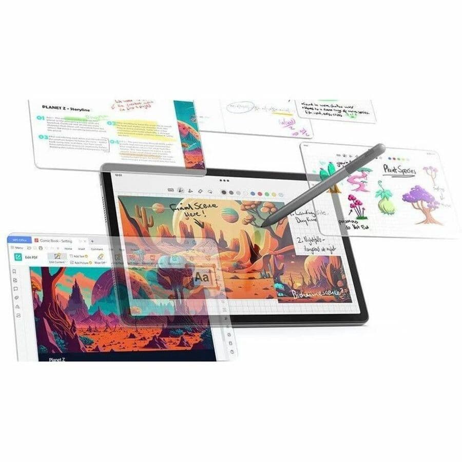 Lenovo business tablet with 4G connectivity and pen support for mobile work