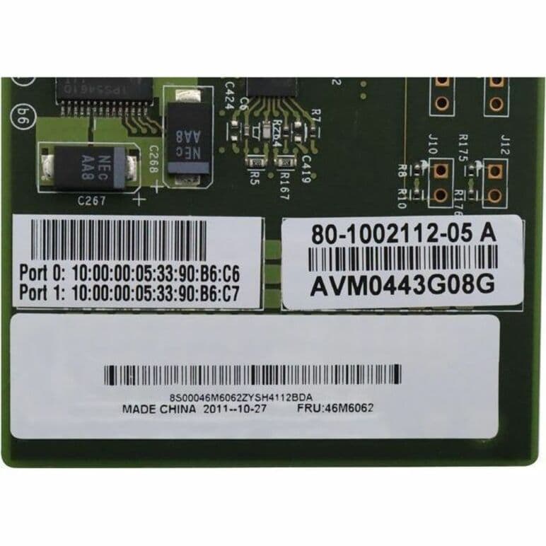 Lenovo DCG sourced IBM Brocade 8Gb dual-port Fibre Channel HBA controller for SAN connectivity