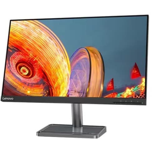 Lenovo L24q-35 23.8-inch QHD IPS monitor with slim black bezel and metal stand