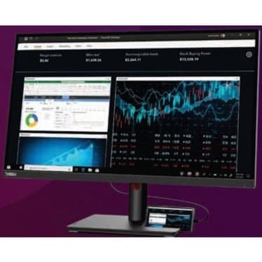 Lenovo TS T27p 30 27-inch 4K monitor with USB-C, HDMI, and RJ45 connectivity