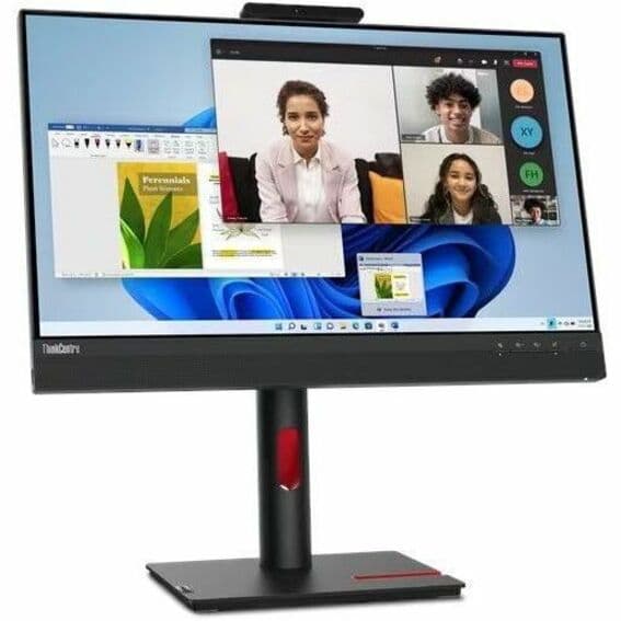Lenovo TIO 24 G5 24-inch FHD IPS monitor with Tiny slot, webcam, speakers, and LTPS stand