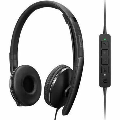 Lenovo TS Wired ANC Headset Gen 2 UC with boom microphone and wired USB connection