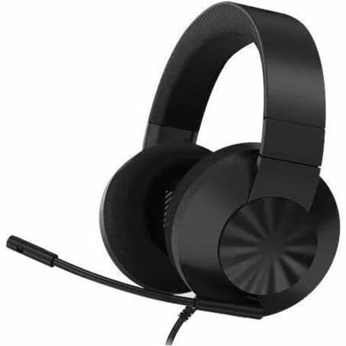 Lenovo H210 wired gaming headset with over-ear design and boom microphone