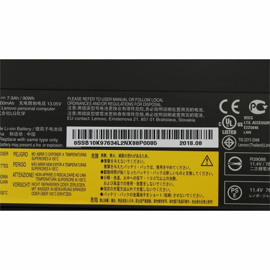 Lenovo 01AV495 OEM replacement battery for supported Lenovo laptops