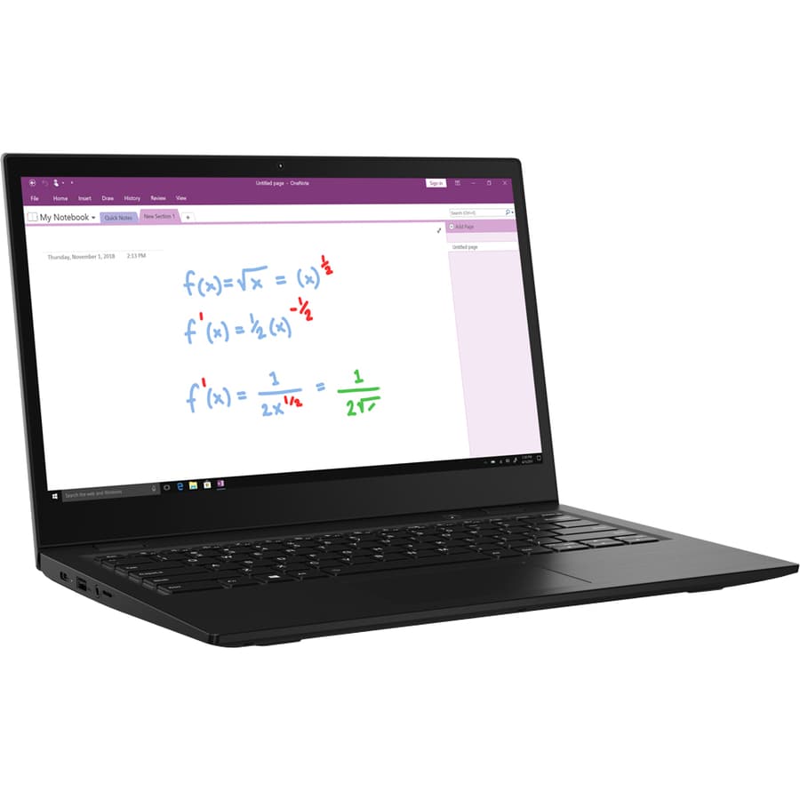 Lenovo 14W notebook with 14 inch display, AMD A6-9220C processor, and Windows 10 S