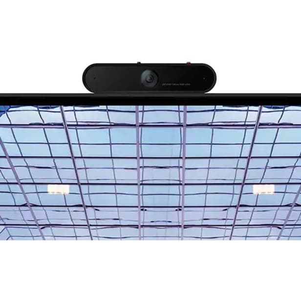 TS MC50 Monitor Webcam mounted on a monitor for business video calls