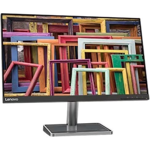 Lenovo L24q-35 23.8-inch QHD IPS monitor with slim black bezel and metal stand