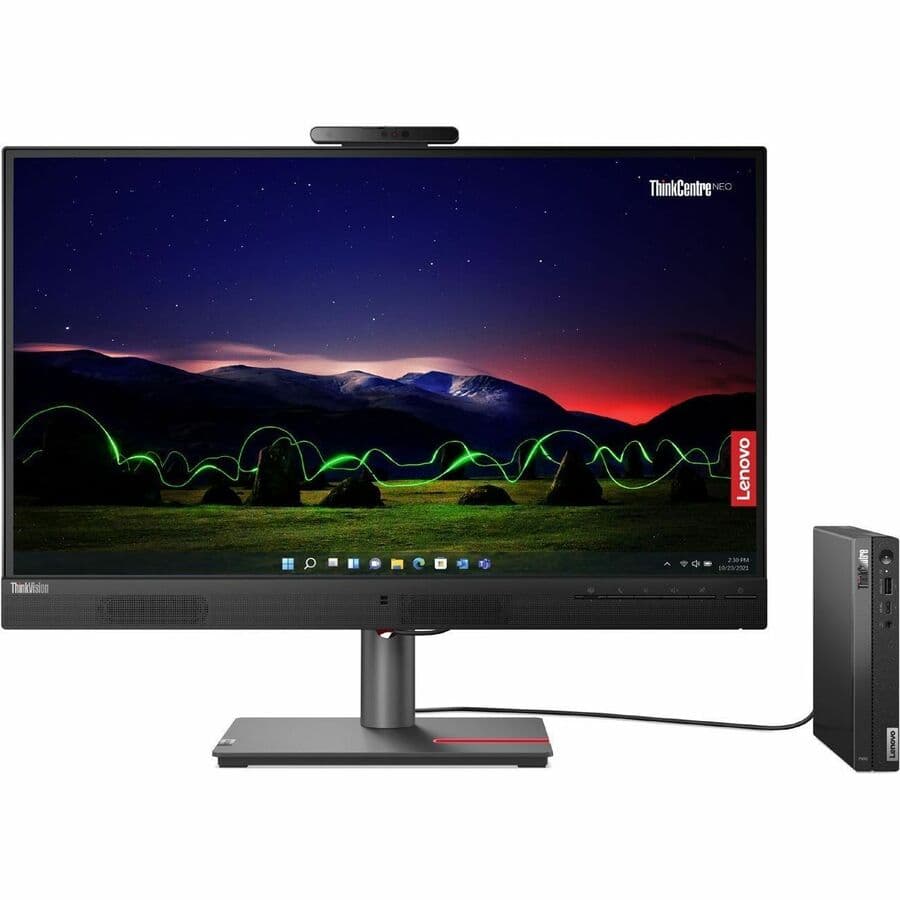 Lenovo ThinkCentre Neo 50q Gen 4 compact business desktop with Intel Core i3-1215U, Ubuntu Linux, 8 GB RAM, and 256 GB SSD