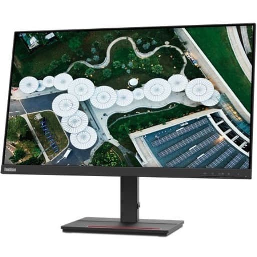 Lenovo ThinkVision S24e-20 23.8-inch LED monitor in Raven Black with slim business design