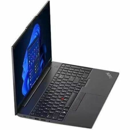 Lenovo ThinkPad E16 Gen 1 business laptop with 16-inch display, Ryzen 7 processor, and black chassis