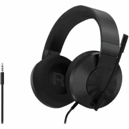 Lenovo H210 wired gaming headset with over-ear design and boom microphone