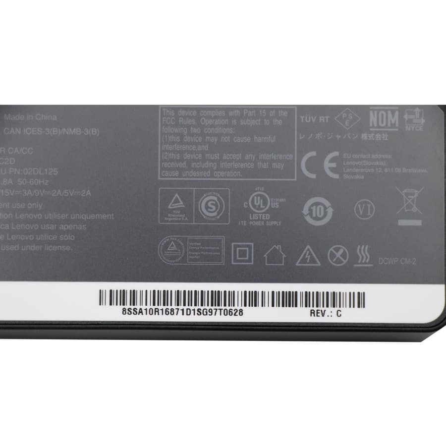 Lenovo 65 W USB-C AC adapter field replaceable unit for supported notebooks