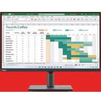 Lenovo 27-inch QHD monitor with three-side near-edgeless display for enterprise desktops