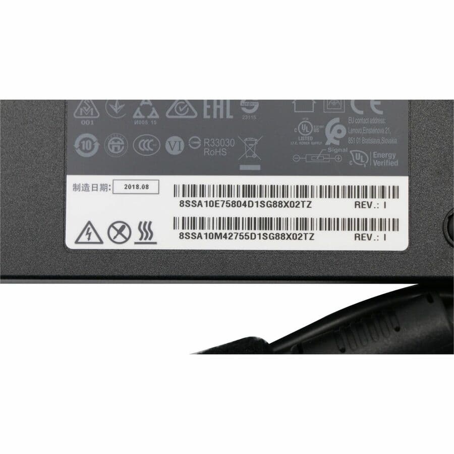 Lenovo ThinkPad 230W AC adapter with Slim Tip connector and 20 V DC output