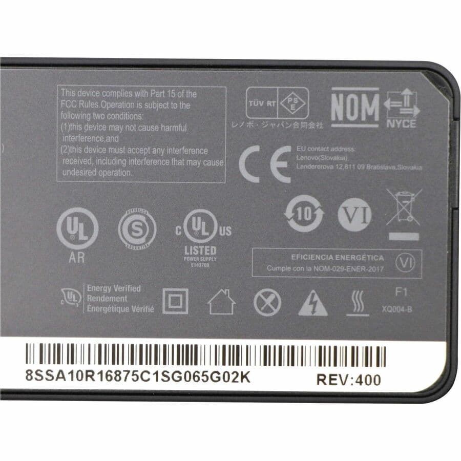 Lenovo 02DL129 65W USB-C AC adapter field replaceable unit