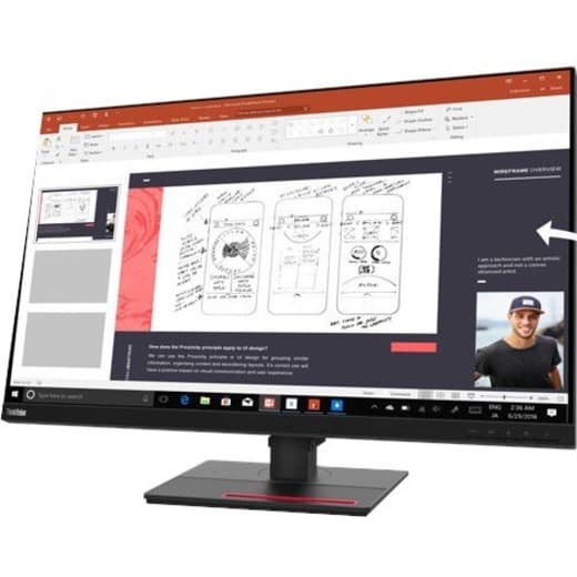 Lenovo P32p-20 31.5-inch desktop monitor with HDMI and integrated camera