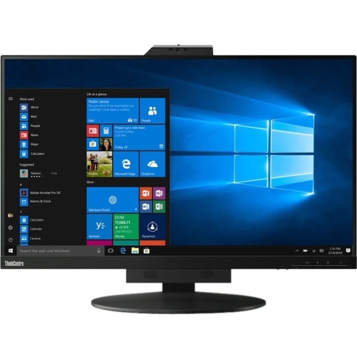 Lenovo 27 in QHD IPS monitor with 3-side borderless panel for enterprise desktop use