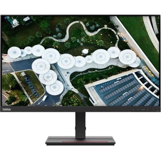 Lenovo ThinkVision S24e-20 23.8-inch LED monitor in Raven Black with slim business design