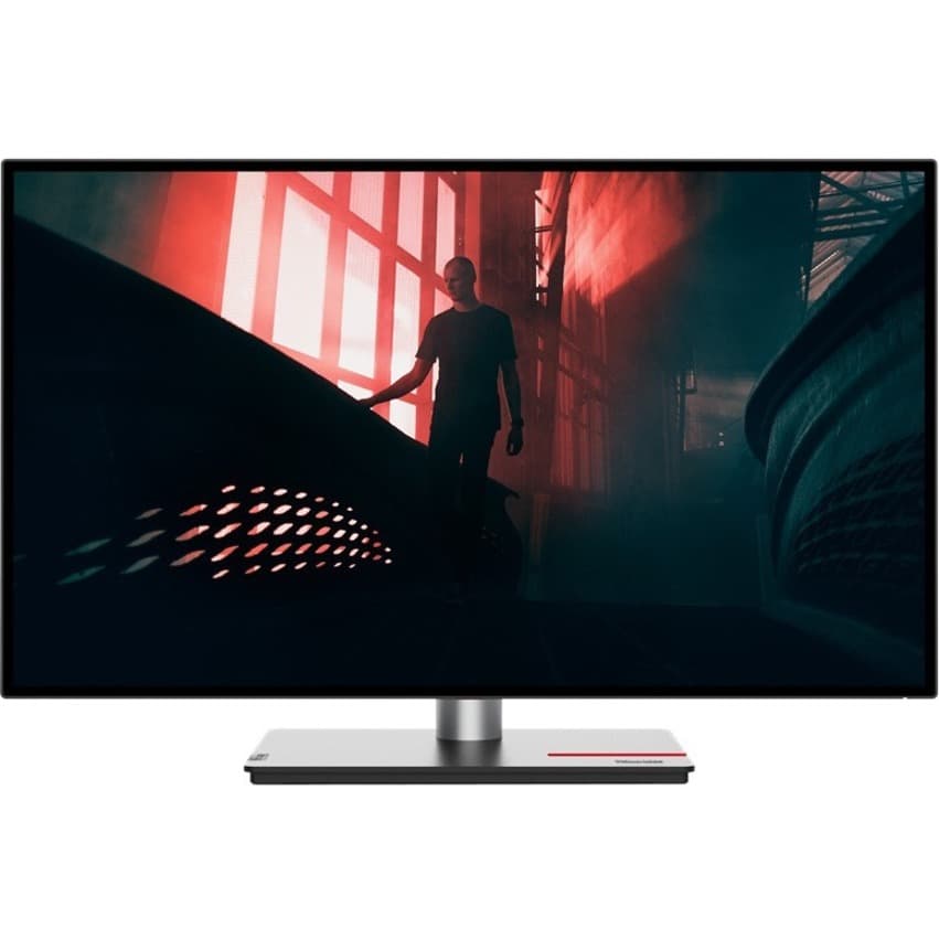 Lenovo P27Q-30 27-inch QHD IPS monitor with HDMI, DisplayPort, USB connectivity, and adjustable stand