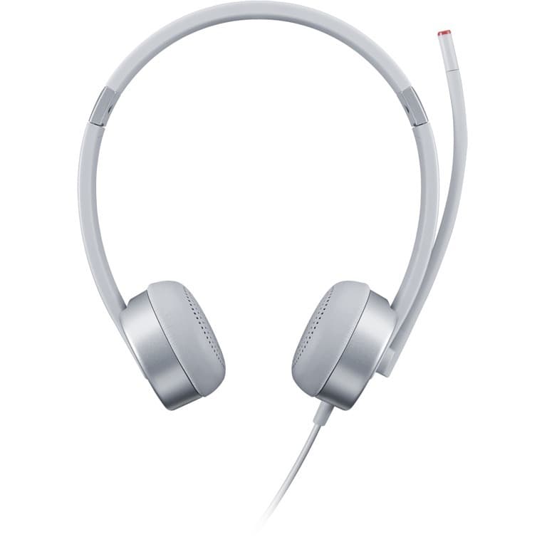 Grey analog headset for smartphone use with wired connectivity