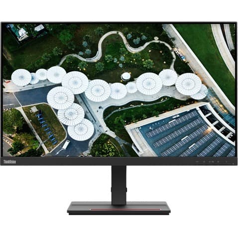 Lenovo ThinkVision S24e-20 23.8-inch LED monitor in Raven Black with slim business design