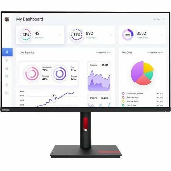 Lenovo T32p-30 31.5-inch 4K monitor with USB-C and HDMI