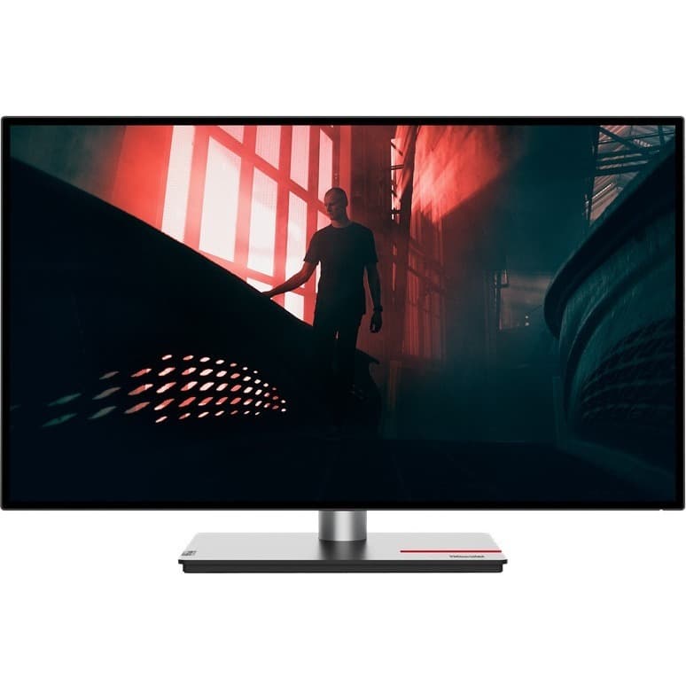 Lenovo P27Q-30 27-inch QHD IPS monitor with HDMI, DisplayPort, USB connectivity, and adjustable stand