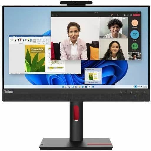 Lenovo TIO 24 G5 24-inch FHD IPS monitor with Tiny slot, webcam, speakers, and LTPS stand