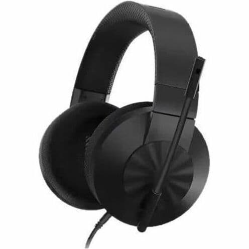 Lenovo H210 wired gaming headset with over-ear design and boom microphone