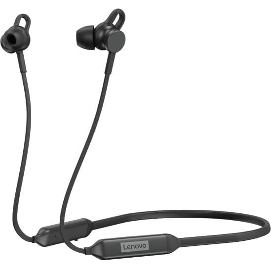 Lenovo 500 BT black in-ear wireless headphones with binaural earbuds and in-line microphone