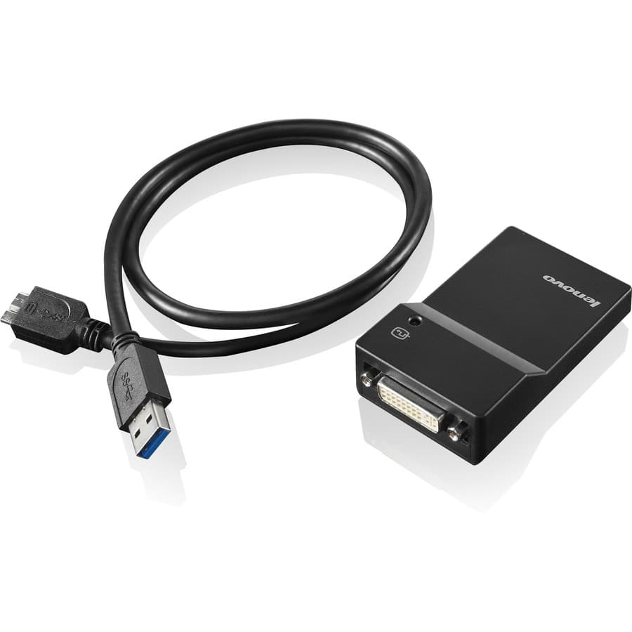 Lenovo USB 3.0 to DVI/VGA Monitor Adapter 0B47072 | USB Video Adapter
