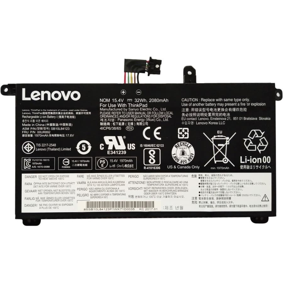 Lenovo Battery 00UR892 Rechargeable for Notebook | Power Accessory